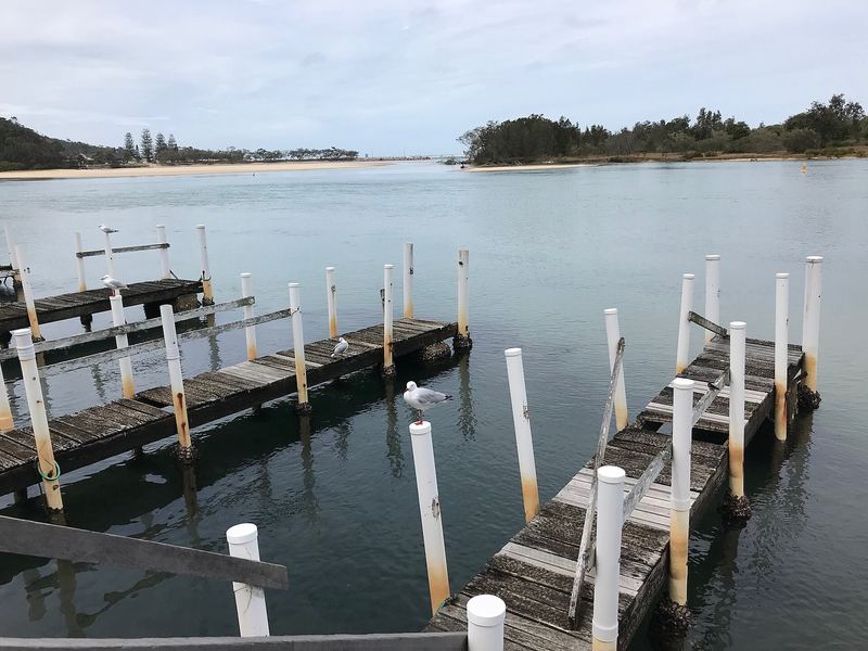 Jetties near the mouth of the Nambucca River, 2019